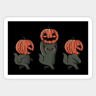 Halloween Pumpkin Cats by Tobe Fonseca Sticker